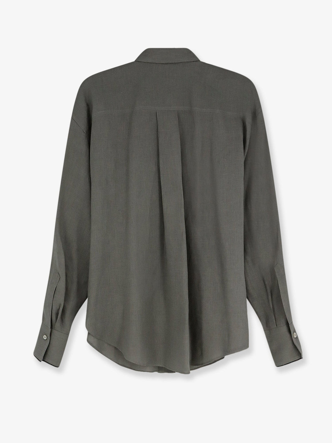 Brunello Cucinelli - Linen shirt with Monili detail linen-shirt-with-monili-detail