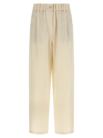 Brunello Cucinelli - Linen trousers White 42 IT