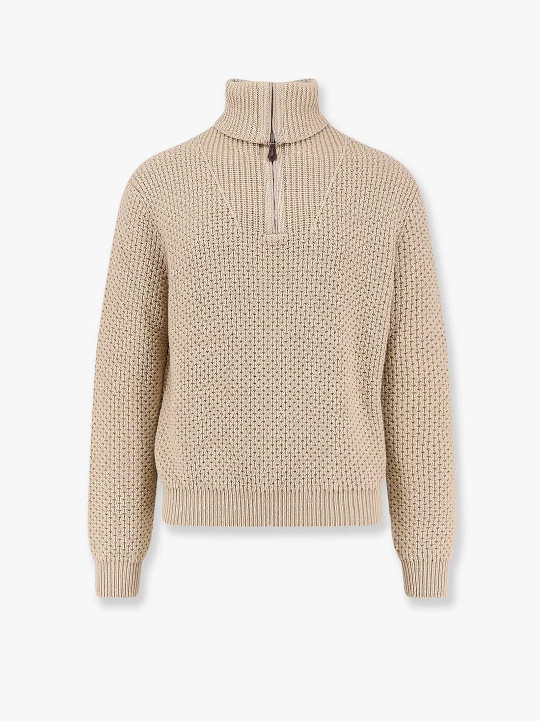 LORO PIANA Linen, virgin wool, cashmere and silk blend sweater