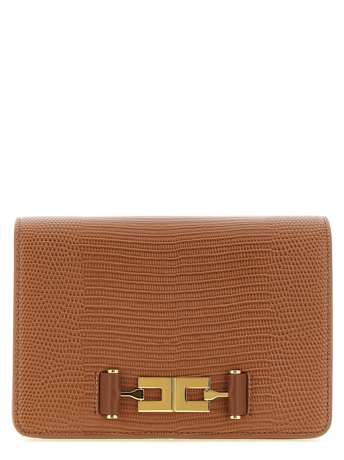 Elisabetta Franchi - Lizard print crossbody bag Brown U