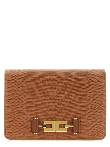 Elisabetta Franchi - Lizard print crossbody bag Brown U