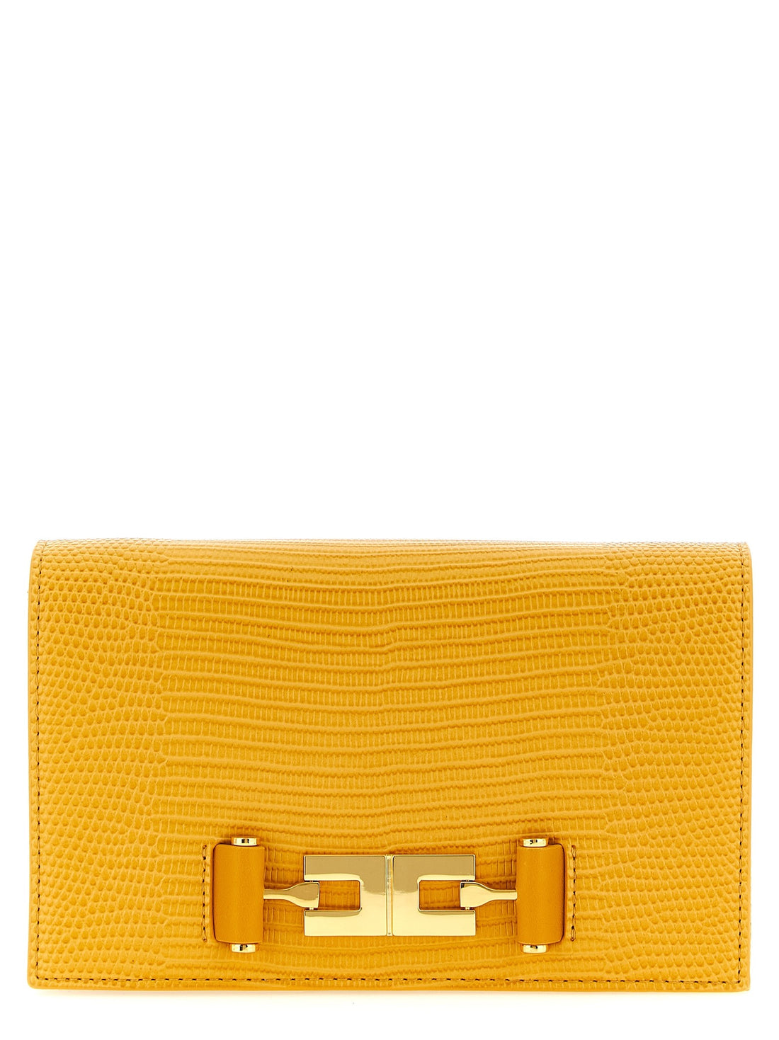 Elisabetta Franchi - Lizard print crossbody bag beige U