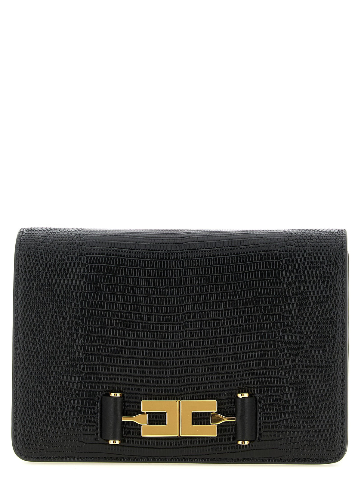 Elisabetta Franchi - Lizard print crossbody bag Black U