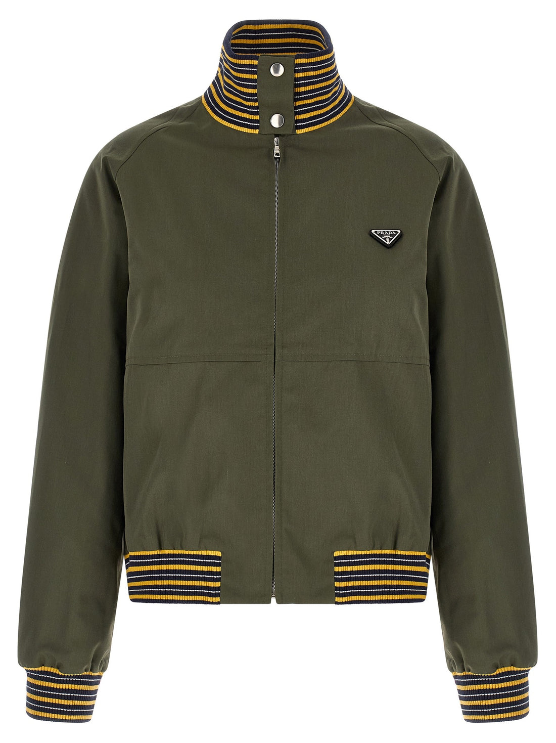 PRADA - Logo bomber jacket GREEN 42 IT