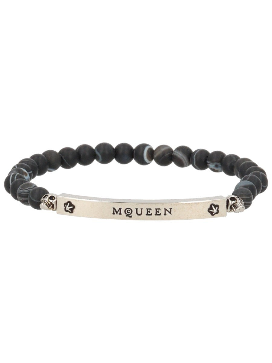 Alexander Mcqueen Alexander McQueen Logo Bracelet – Black