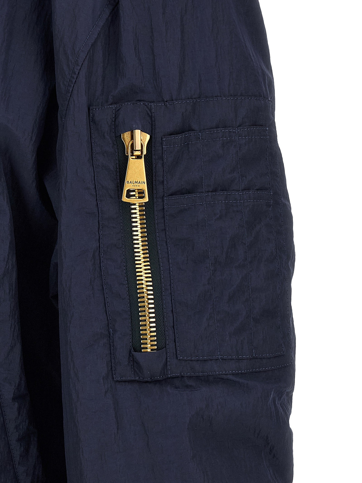 Balmain - Logo embroidery bomber jacket
