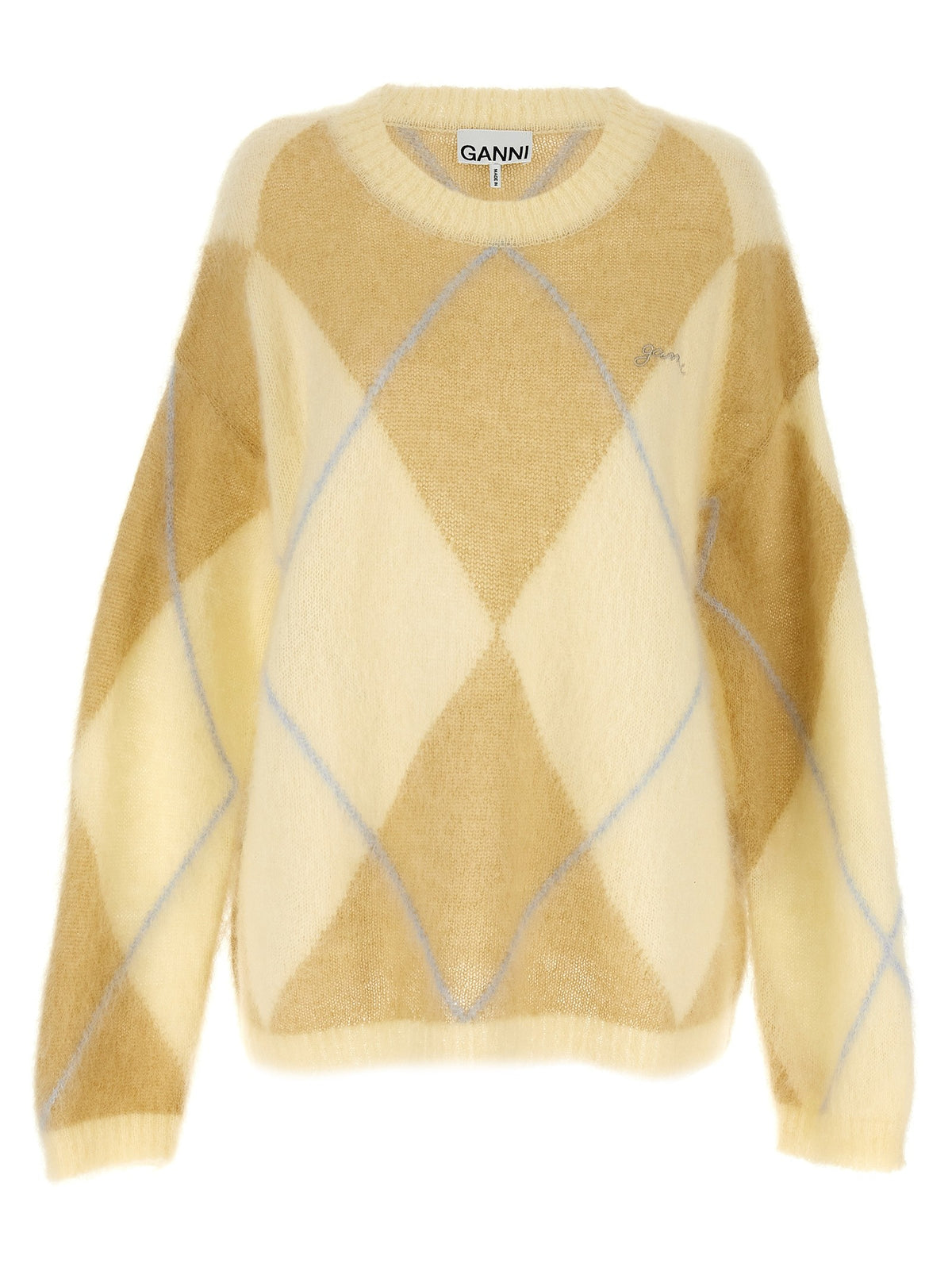 GANNI - Logo embroidery diamond sweater logo-embroidery-diamond-sweater