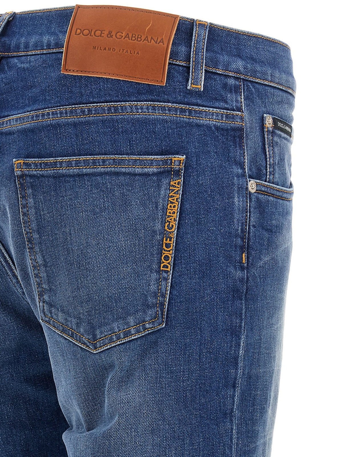 Dolce & Gabbana - Logo embroidery jeans