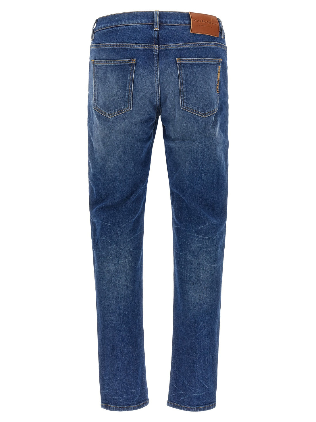 Dolce & Gabbana - Logo embroidery jeans Blue