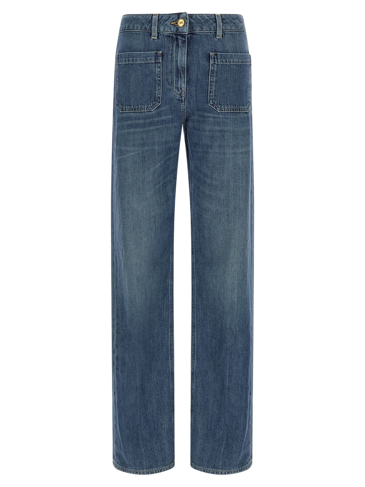 Elisabetta Franchi - Logo embroidery jeans Blue