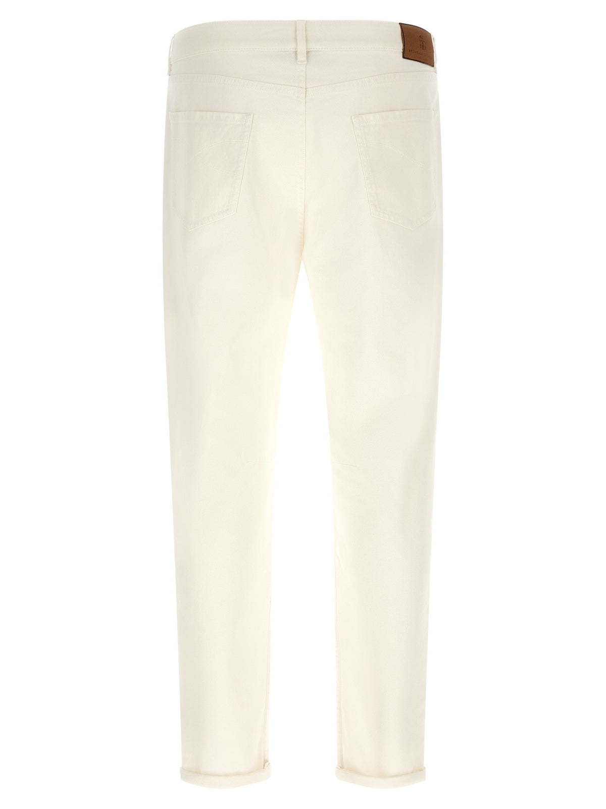 Brunello Cucinelli - Logo embroidery jeans