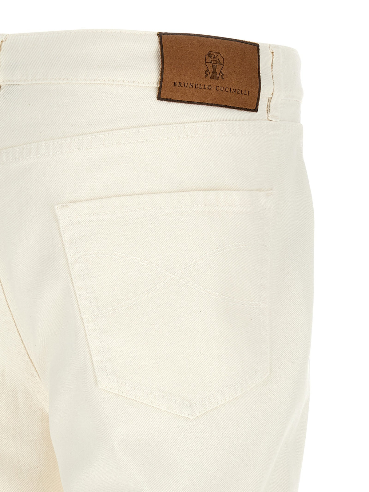 Brunello Cucinelli - Logo embroidery jeans