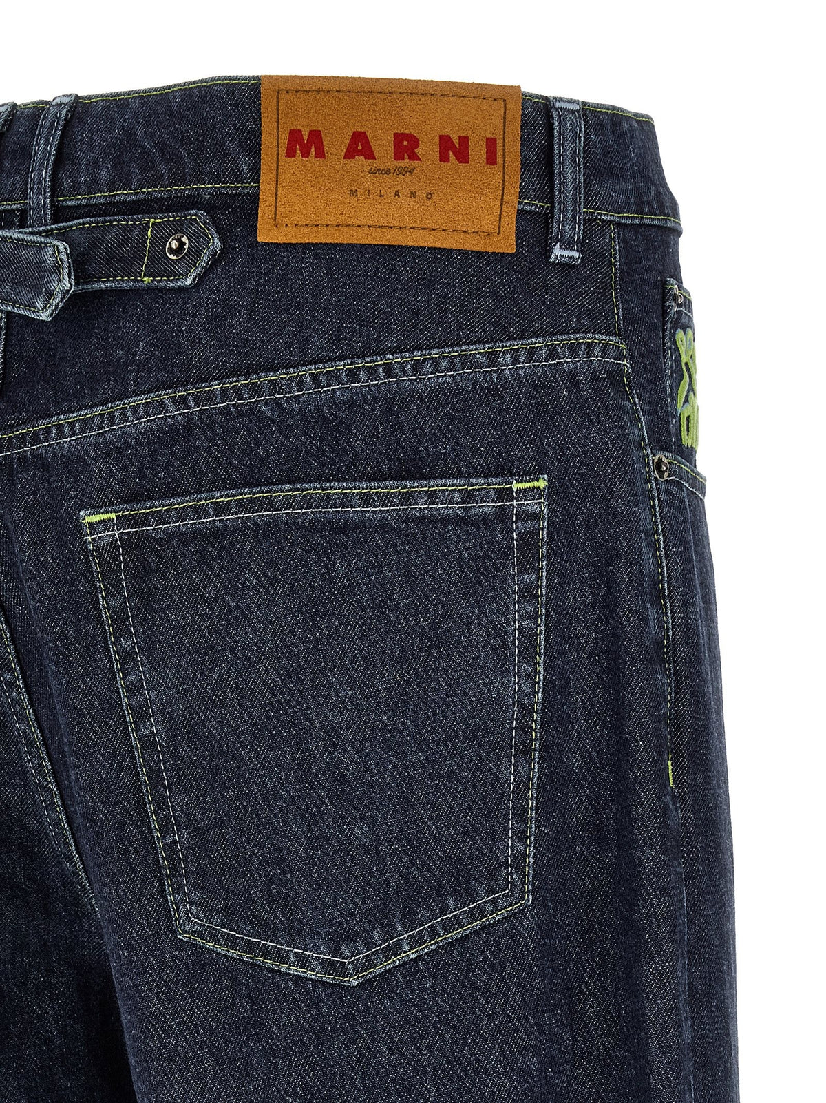 Marni - Logo embroidery jeans