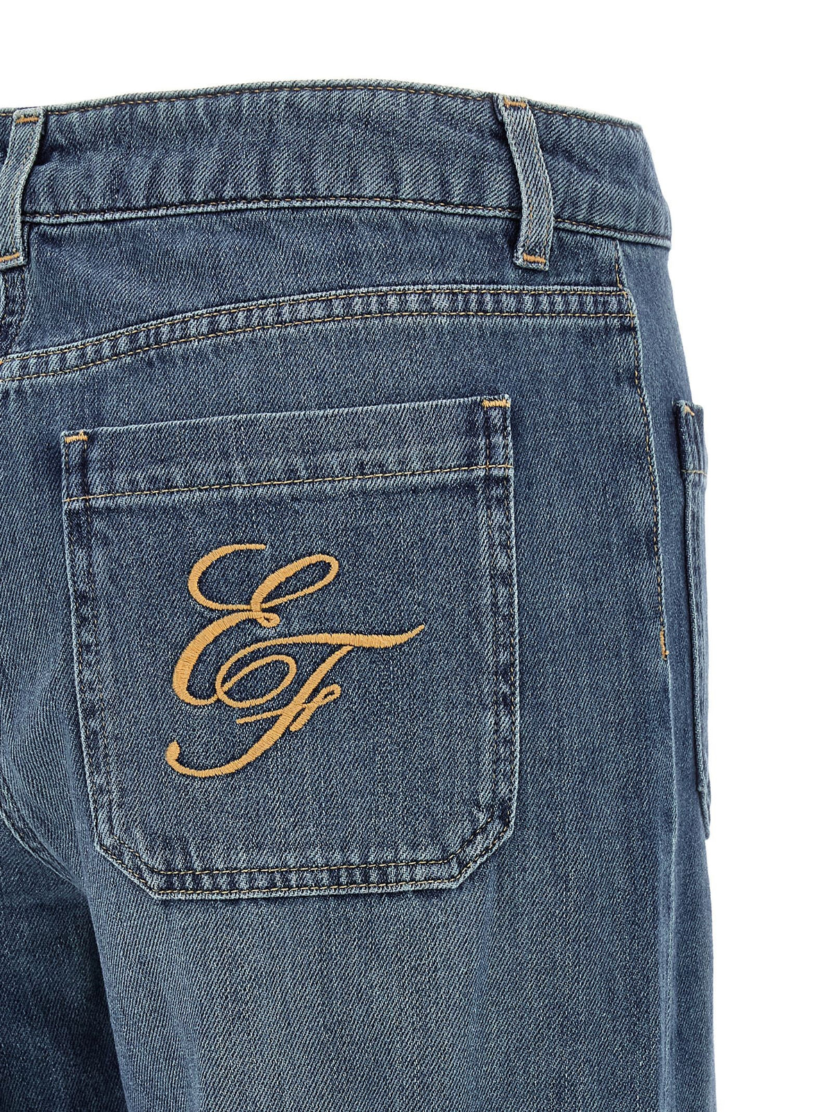 Elisabetta Franchi - Logo embroidery jeans