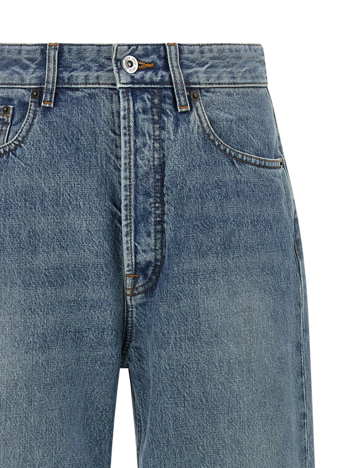 Miu Miu - Logo embroidery jeans