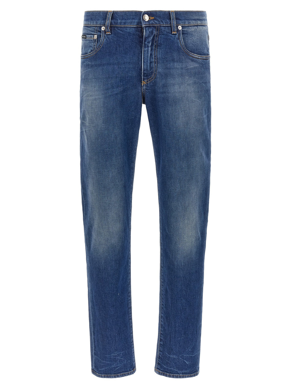 Dolce & Gabbana - Logo embroidery jeans Blue