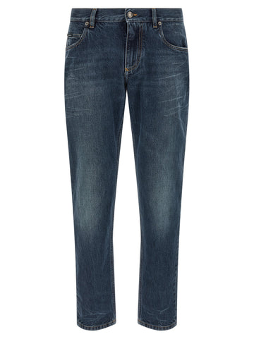 Dolce & Gabbana - Logo embroidery jeans