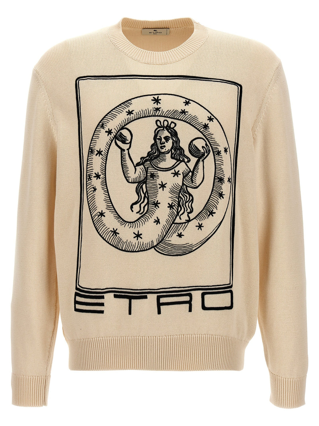 Etro - Logo embroidery sweater beige
