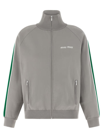 Miu Miu - Logo embroidery sweatshirt