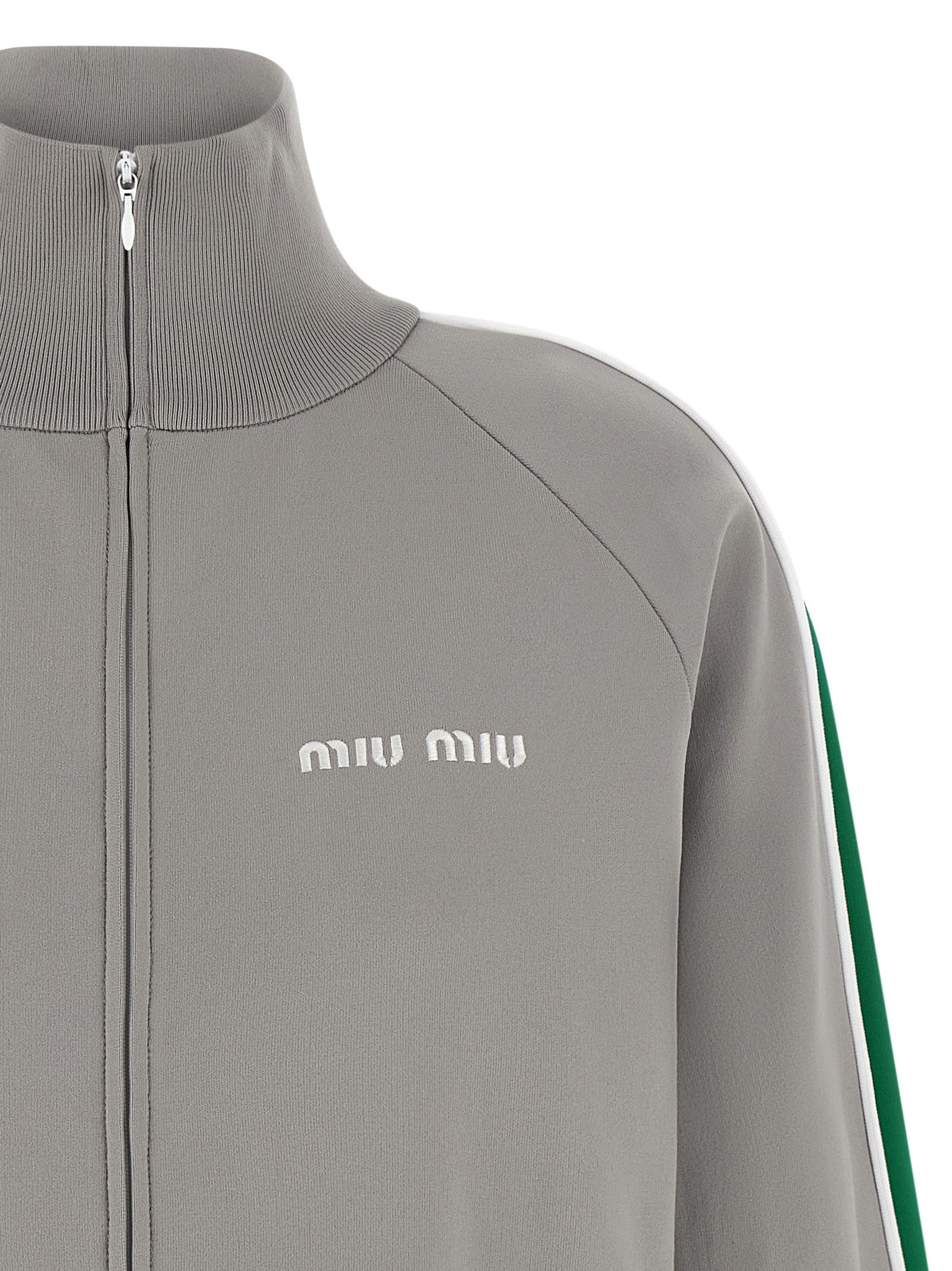 Miu Miu - Logo embroidery sweatshirt