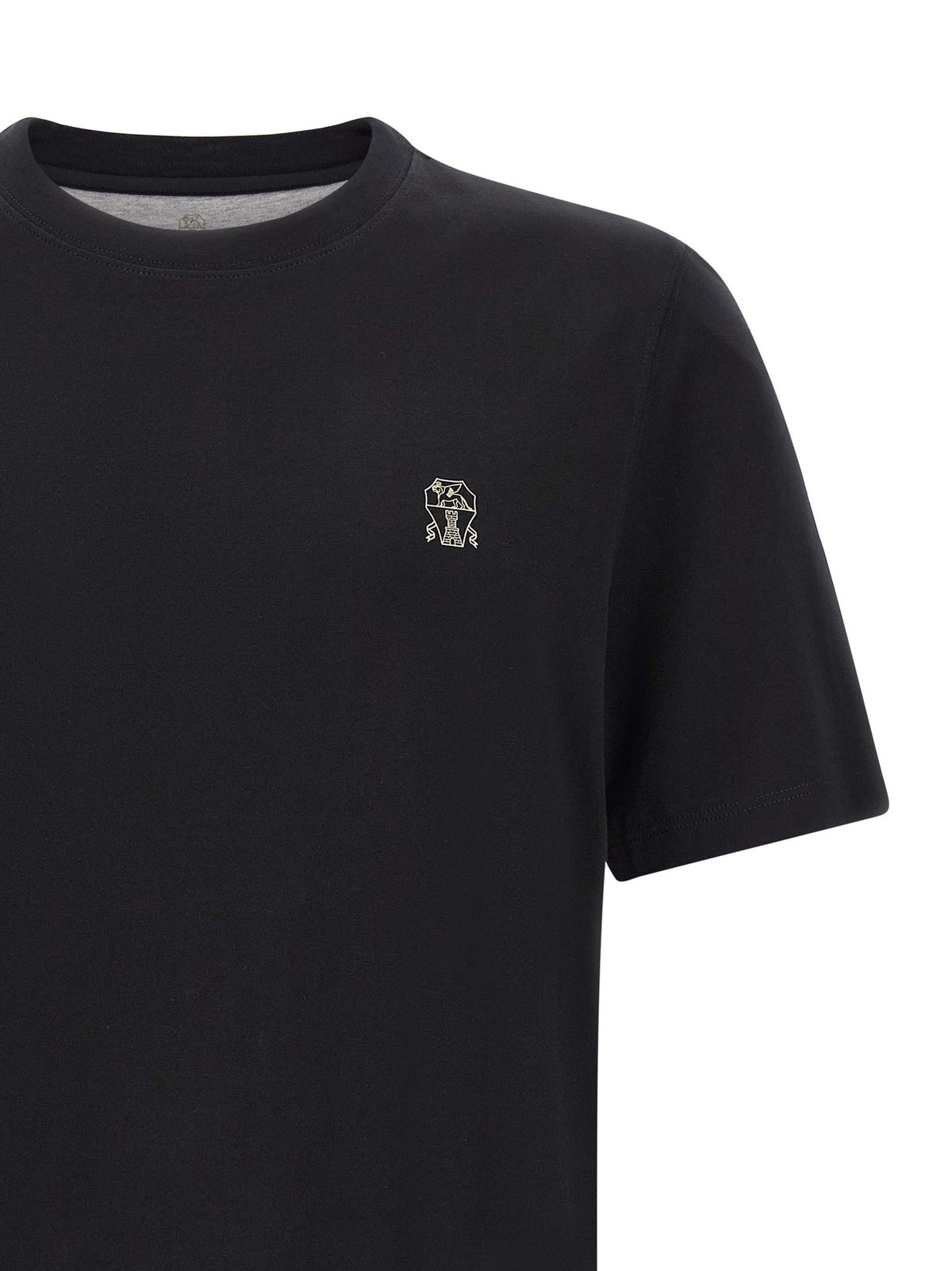 Brunello Cucinelli - Logo embroidery t-shirt