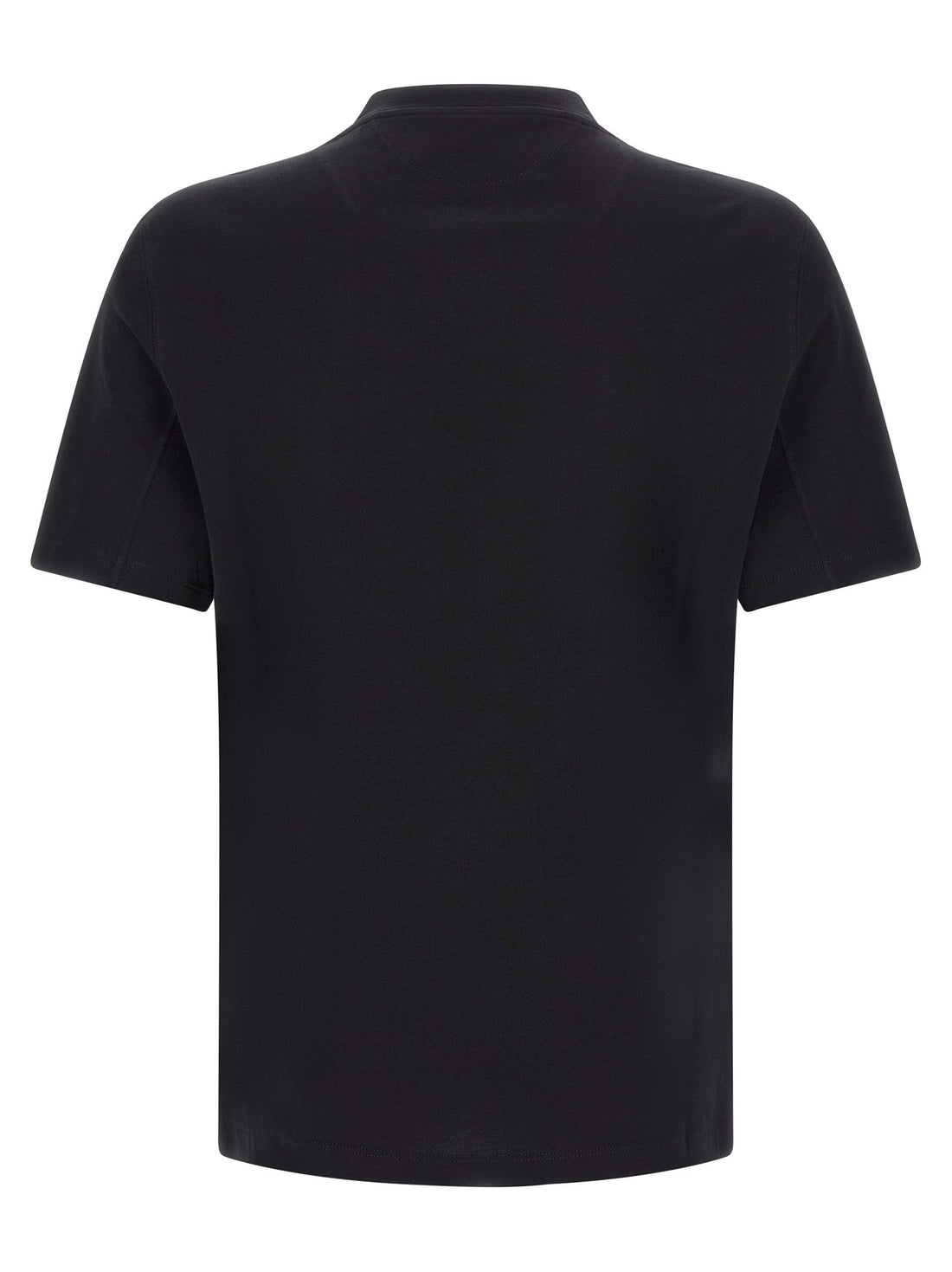 Brunello Cucinelli - Logo embroidery t-shirt Black S