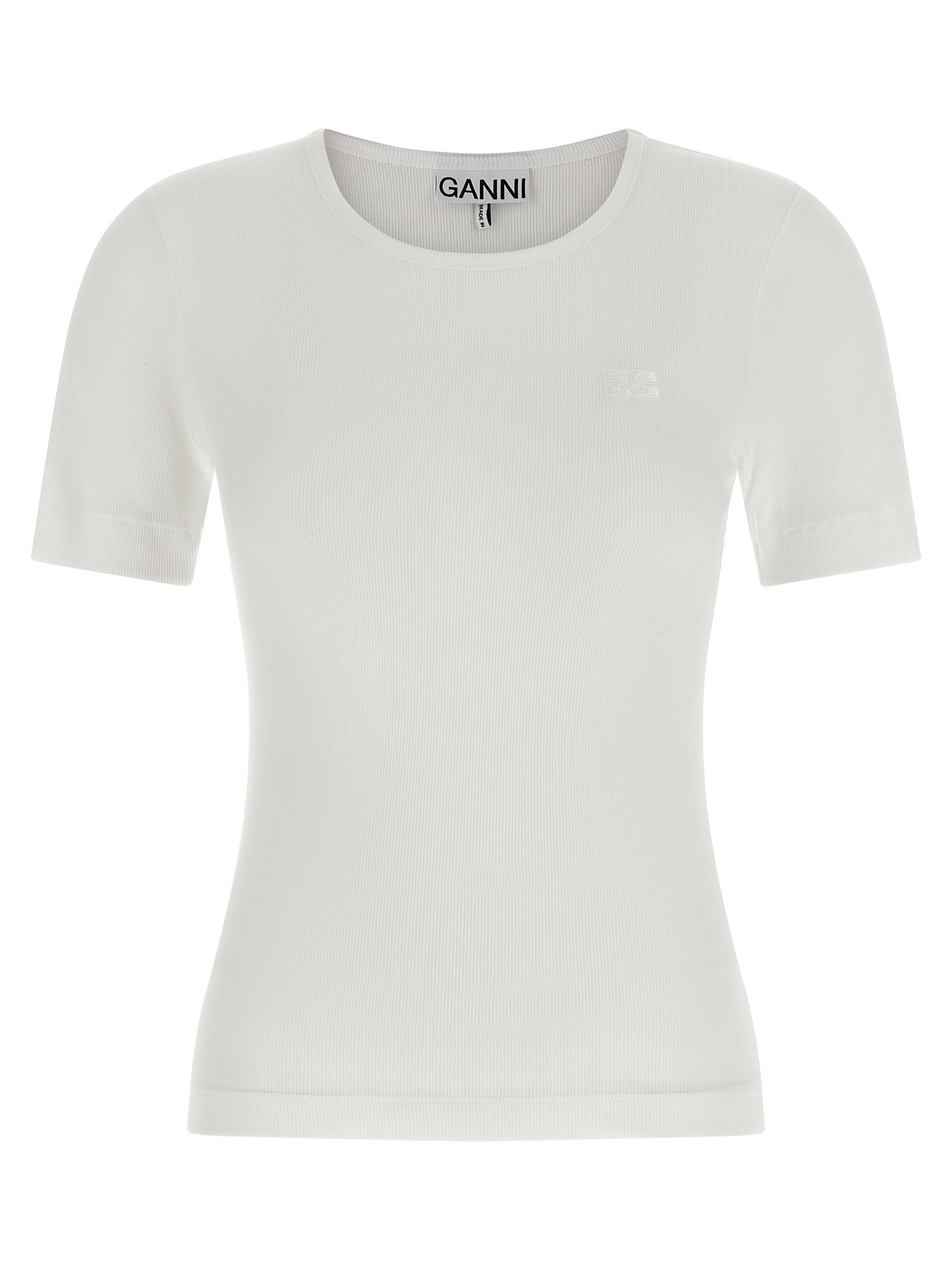 GANNI - Logo embroidery t-shirt logo-embroidery-t-shirt_db252d6b-3403-46f6-86d3-f71513b48fee