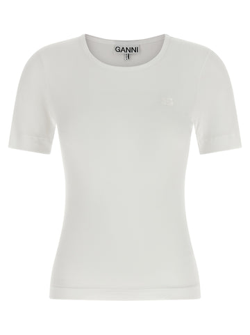 GANNI - Logo embroidery t-shirt logo-embroidery-t-shirt_db252d6b-3403-46f6-86d3-f71513b48fee