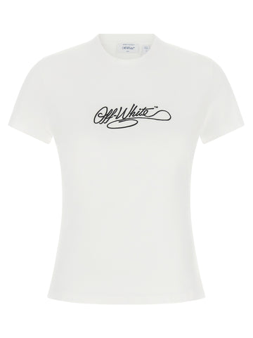 Off White - Logo embroidery t-shirt