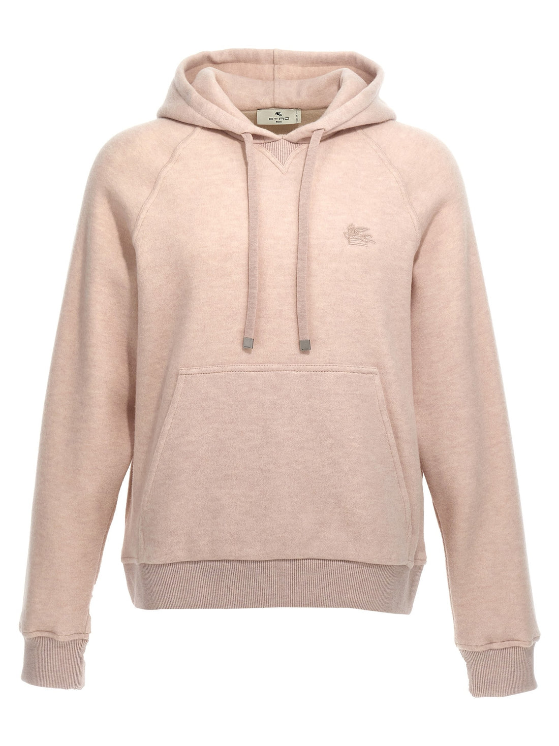 Etro - Logo embroidery wool hoodie beige