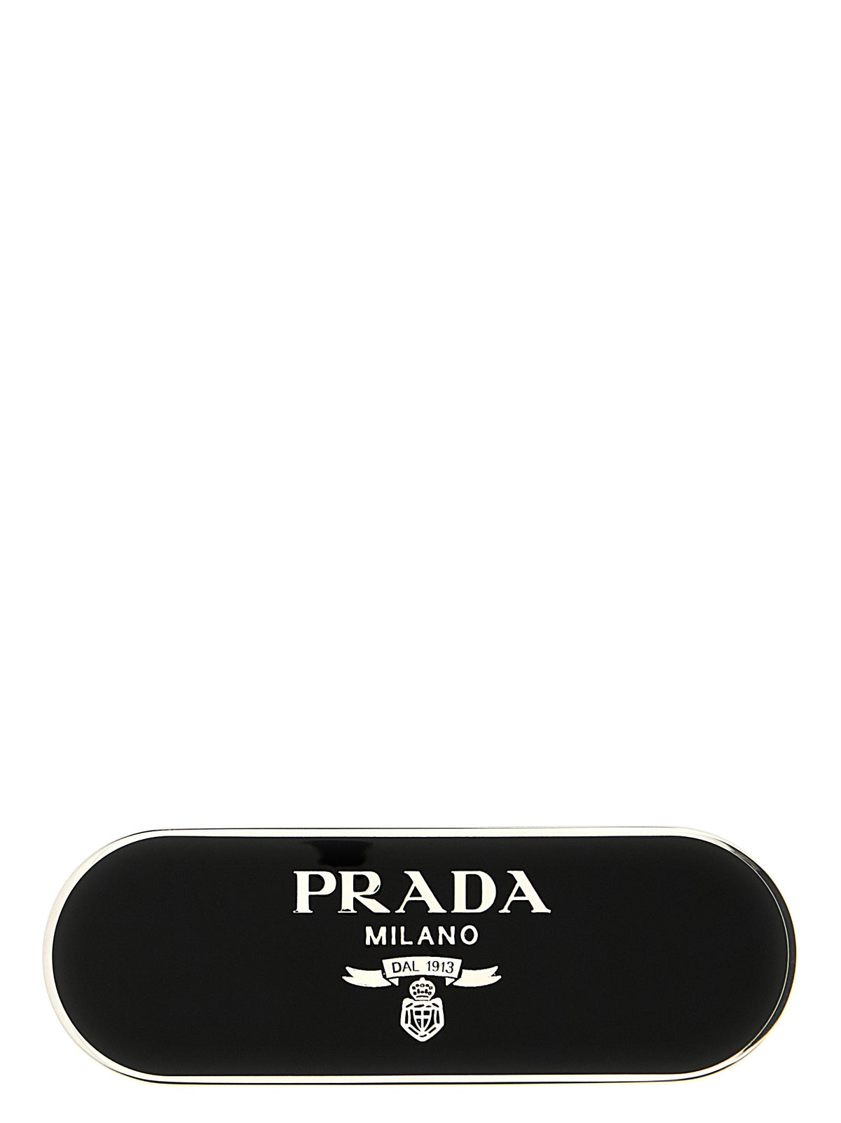 PRADA - Logo hair clip Black U