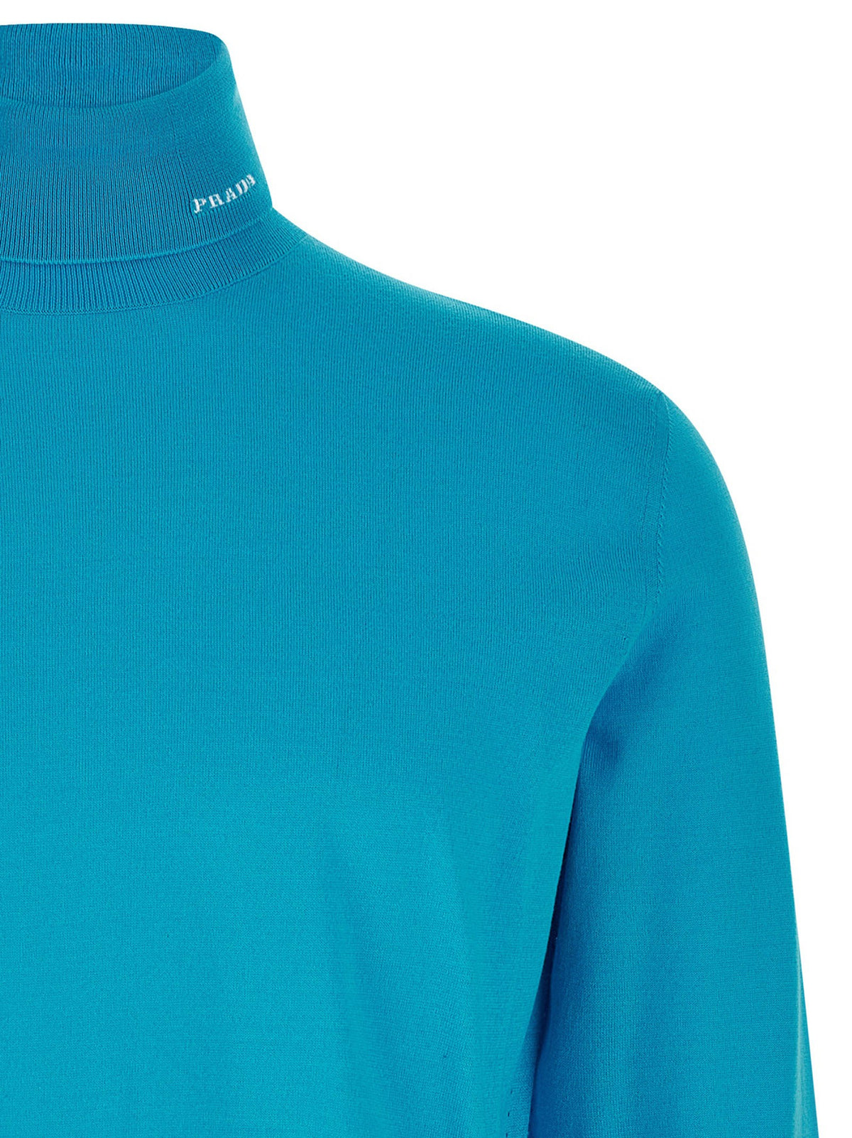 PRADA - Logo intarsia turtleneck sweater