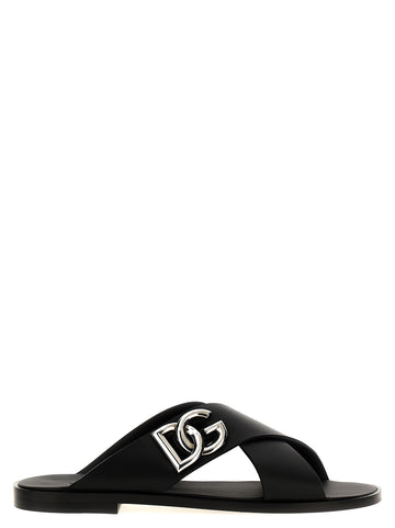Dolce & Gabbana - Logo leather sandals logo-leather-sandals_0e2cb201-486b-4ffd-ad18-df8934dfea60
