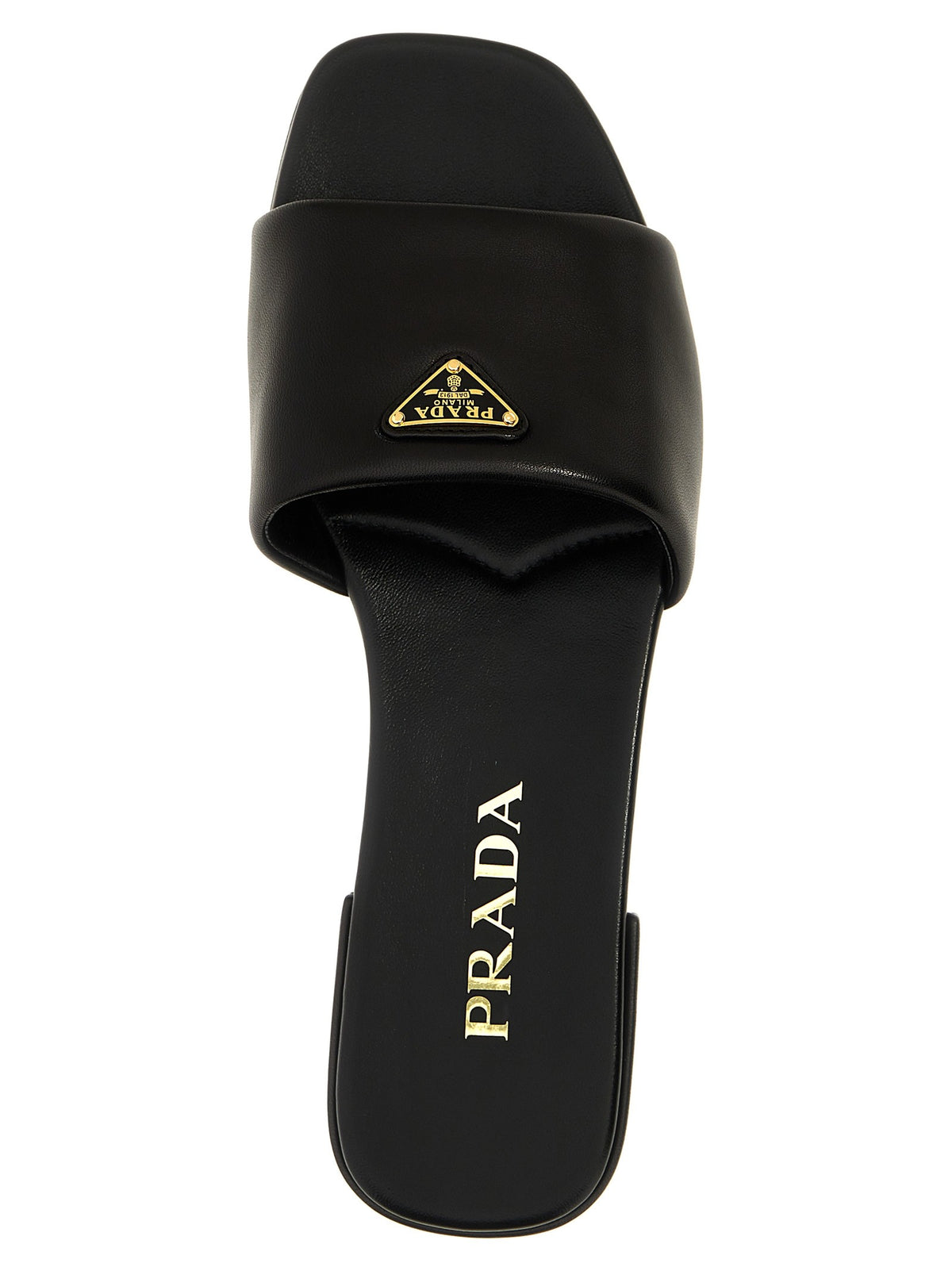 PRADA - Logo leather sandals