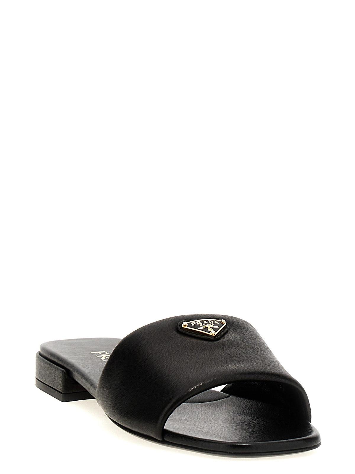 PRADA - Logo leather sandals
