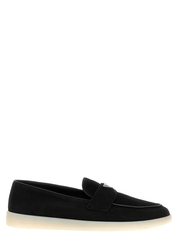 PRADA - Logo loafers Black