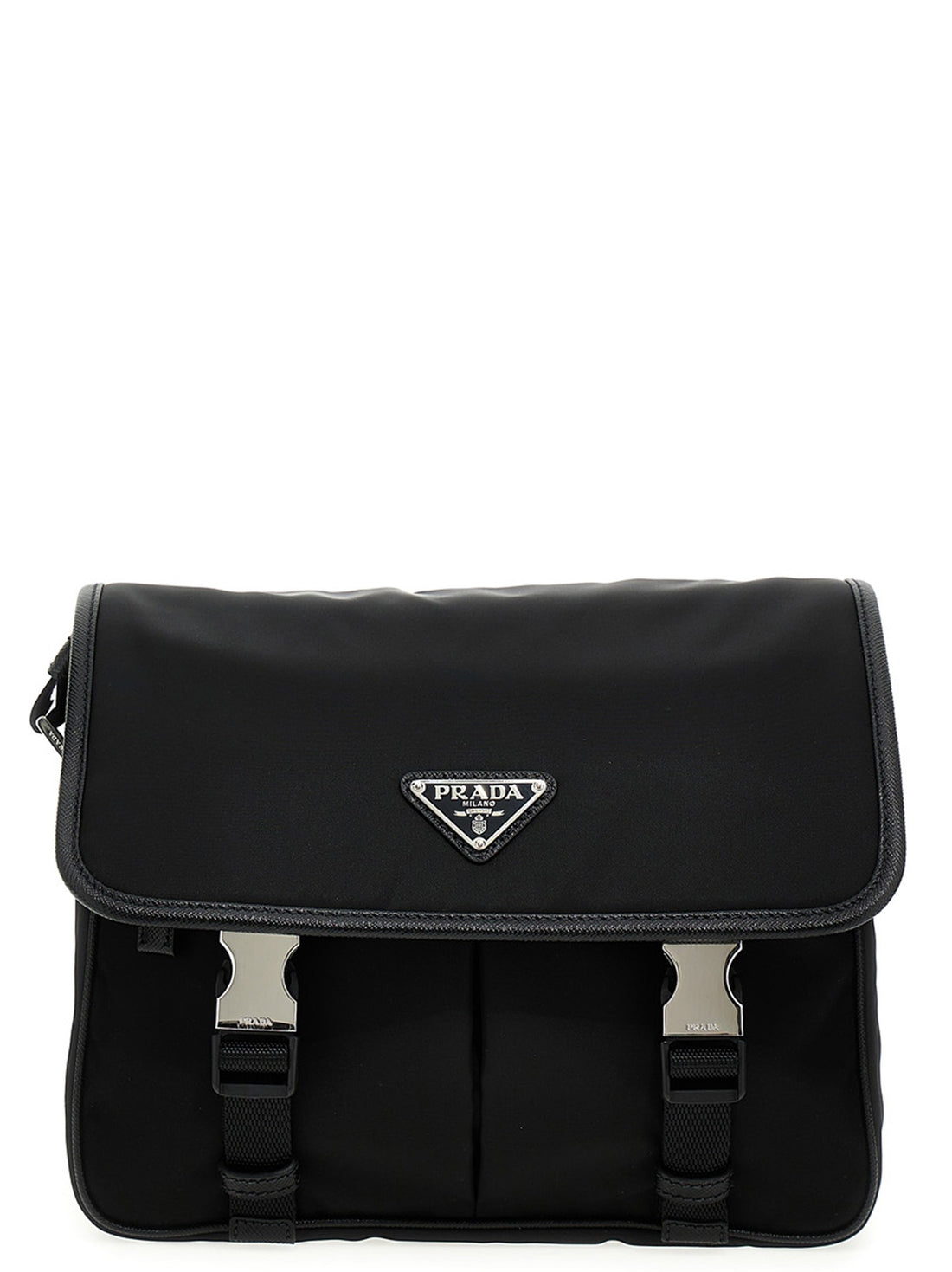 PRADA - Logo nylon crossbody bag Black U