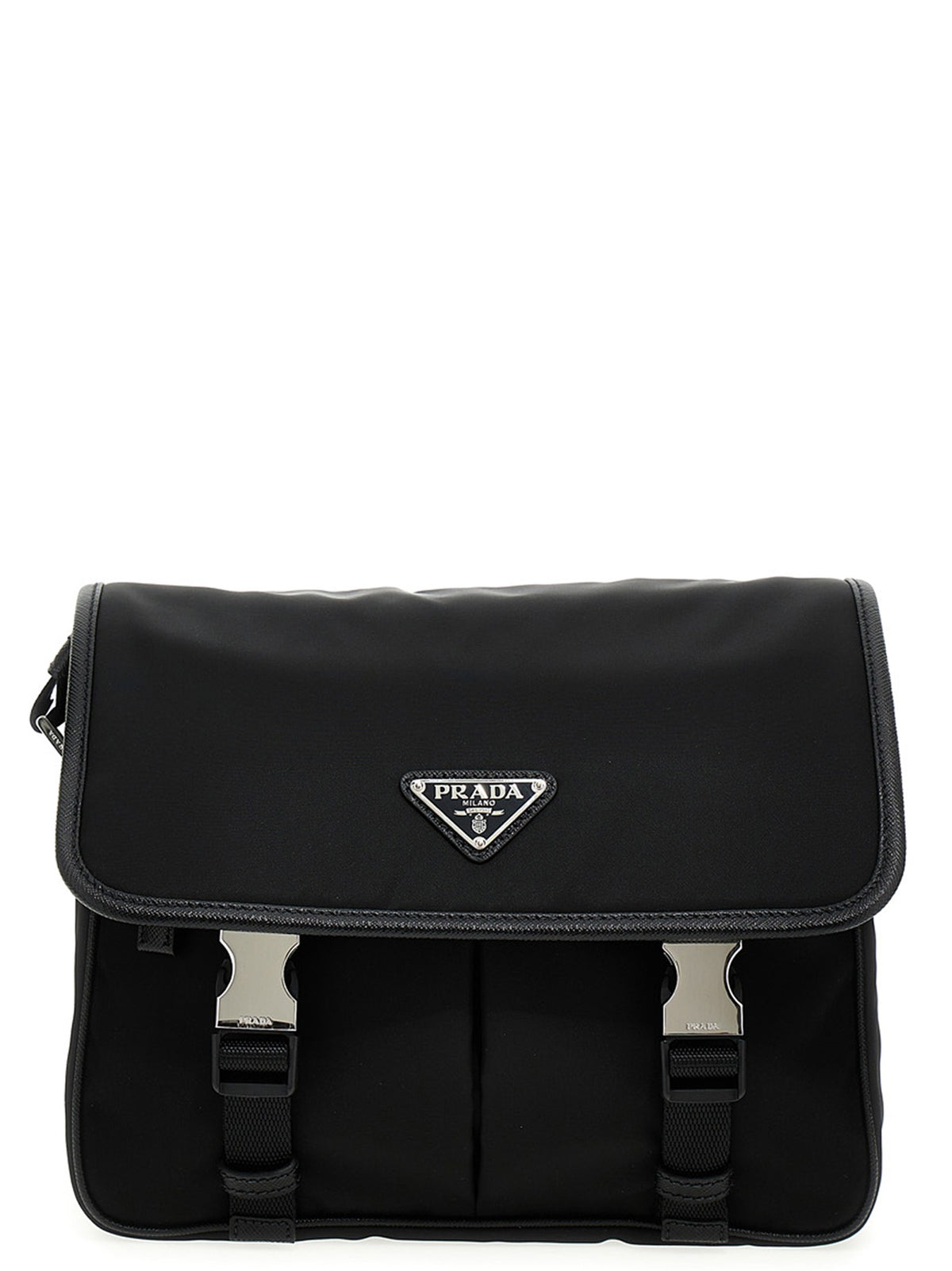 PRADA - Logo nylon crossbody bag Black U