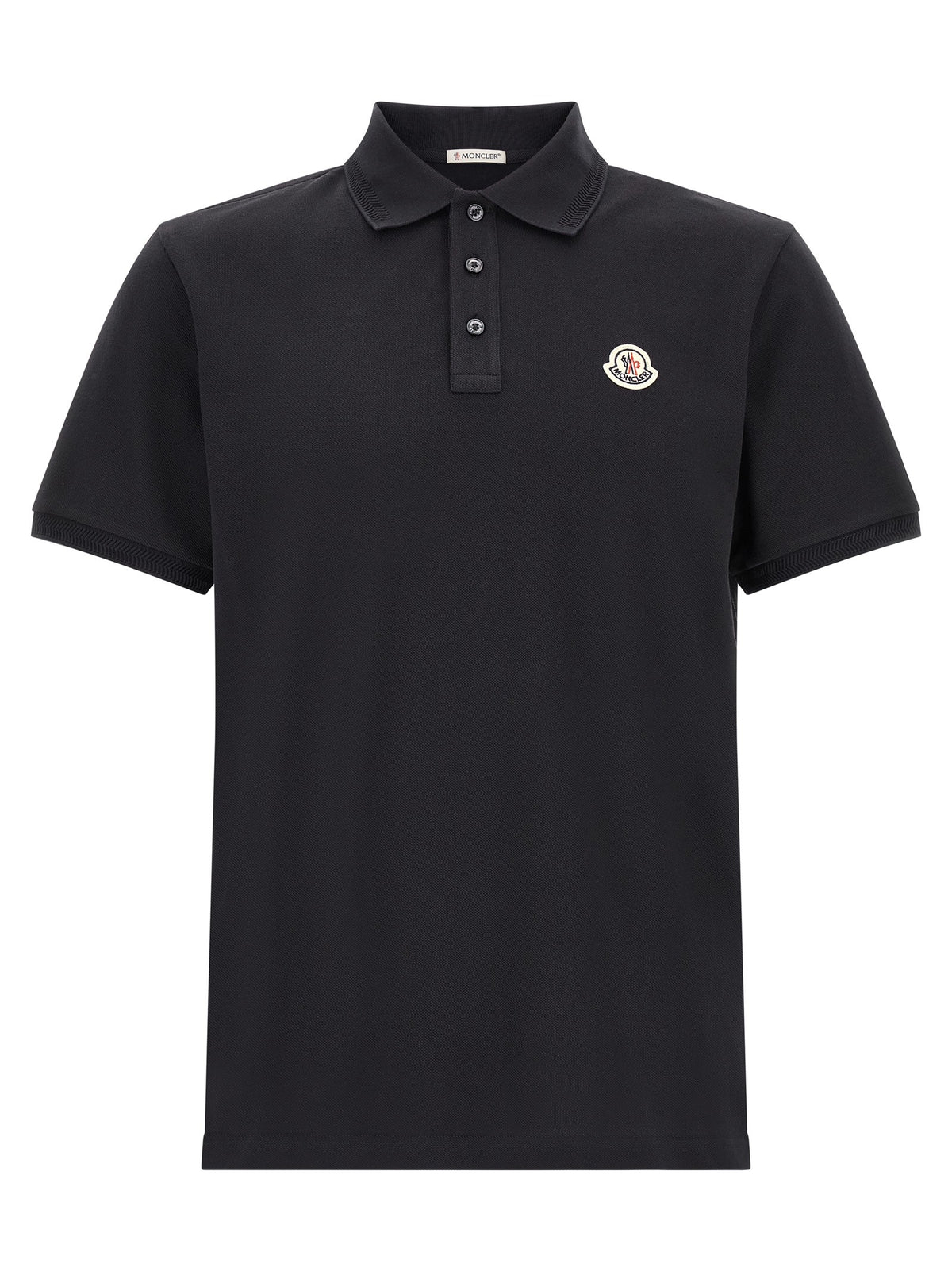 Moncler - Logo patch polo shirt Blue S