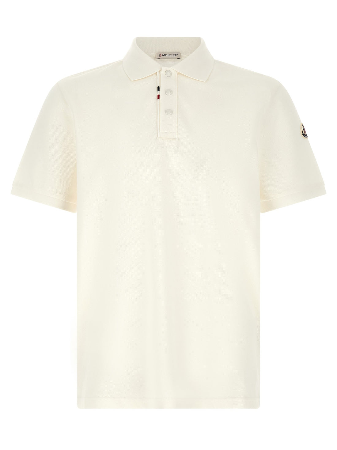 Moncler - Logo patch polo shirt White