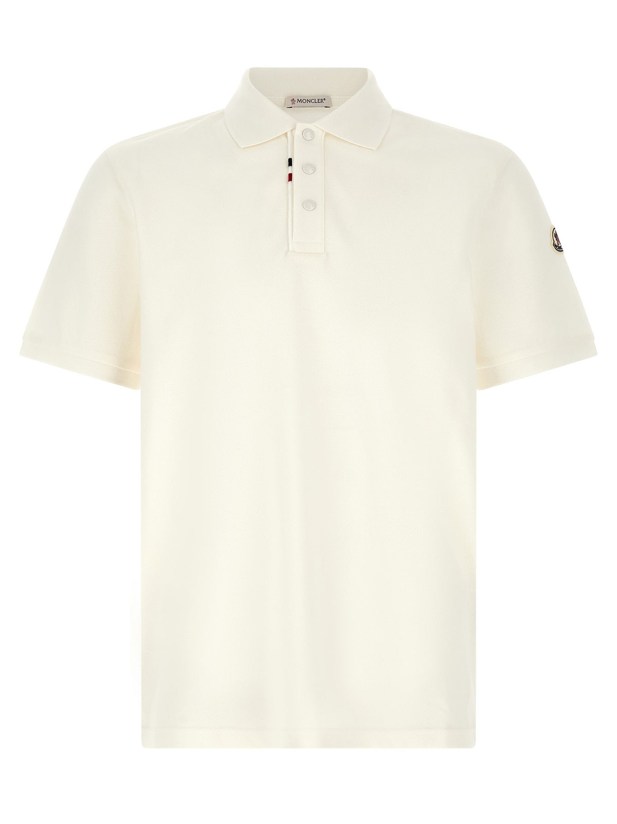 Moncler - Logo patch polo shirt White