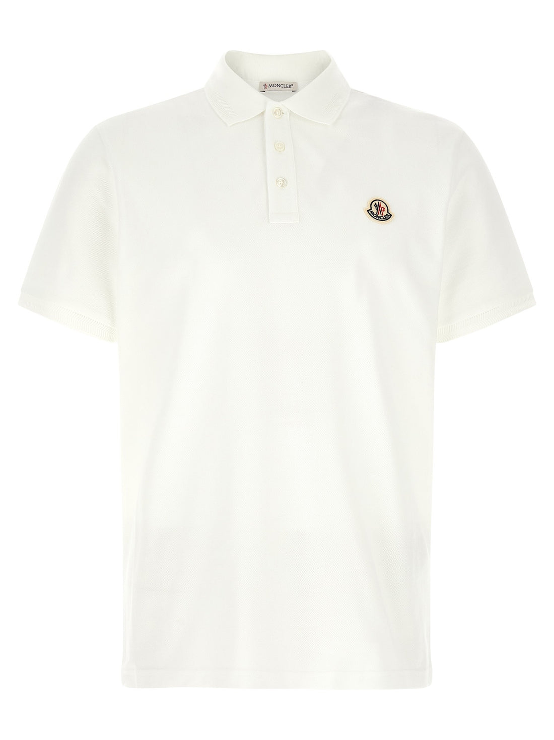 Moncler - Logo patch polo shirt White