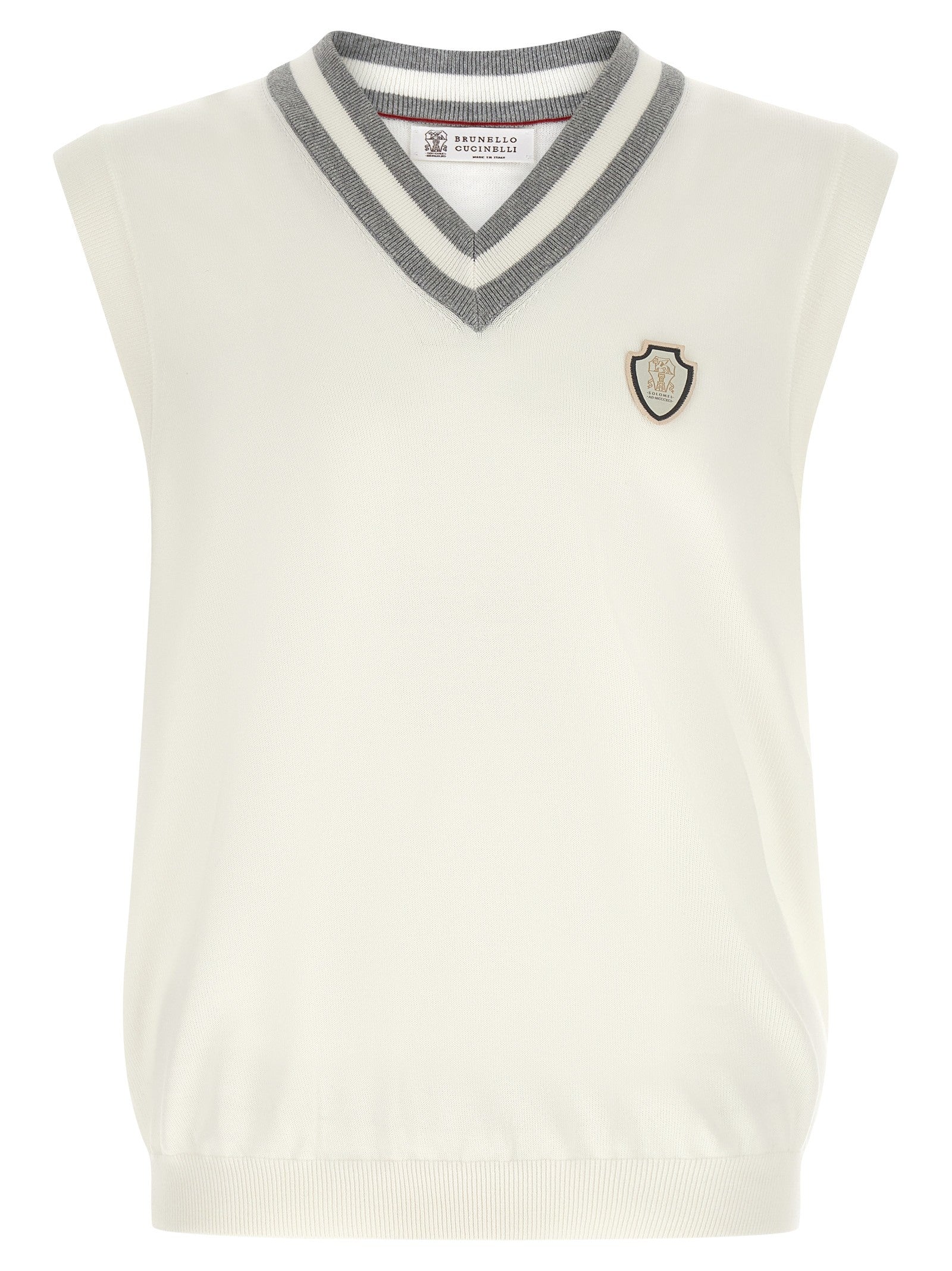 Brunello Cucinelli - Logo patch vest