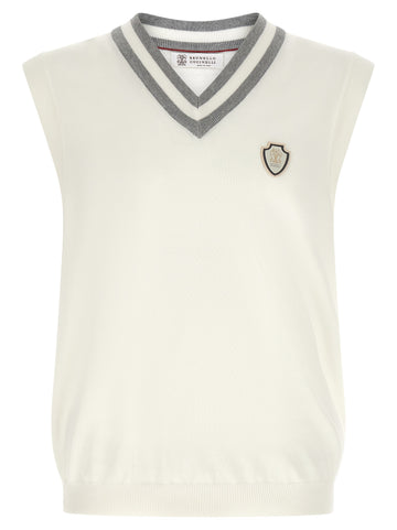 Brunello Cucinelli - Logo patch vest