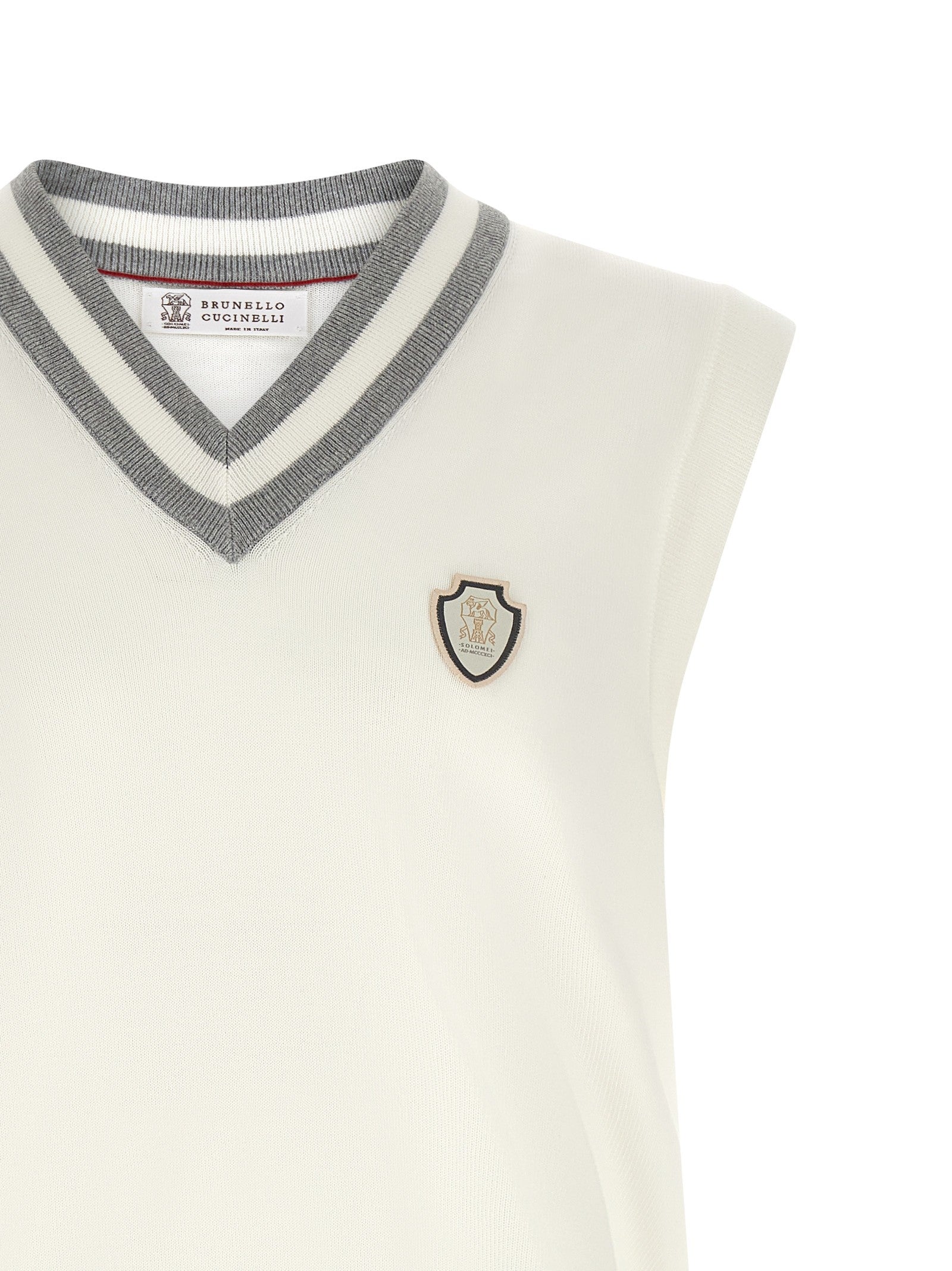 Brunello Cucinelli - Logo patch vest