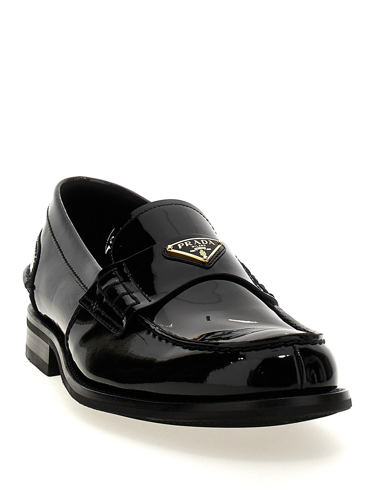 PRADA - Logo patent leather loafer