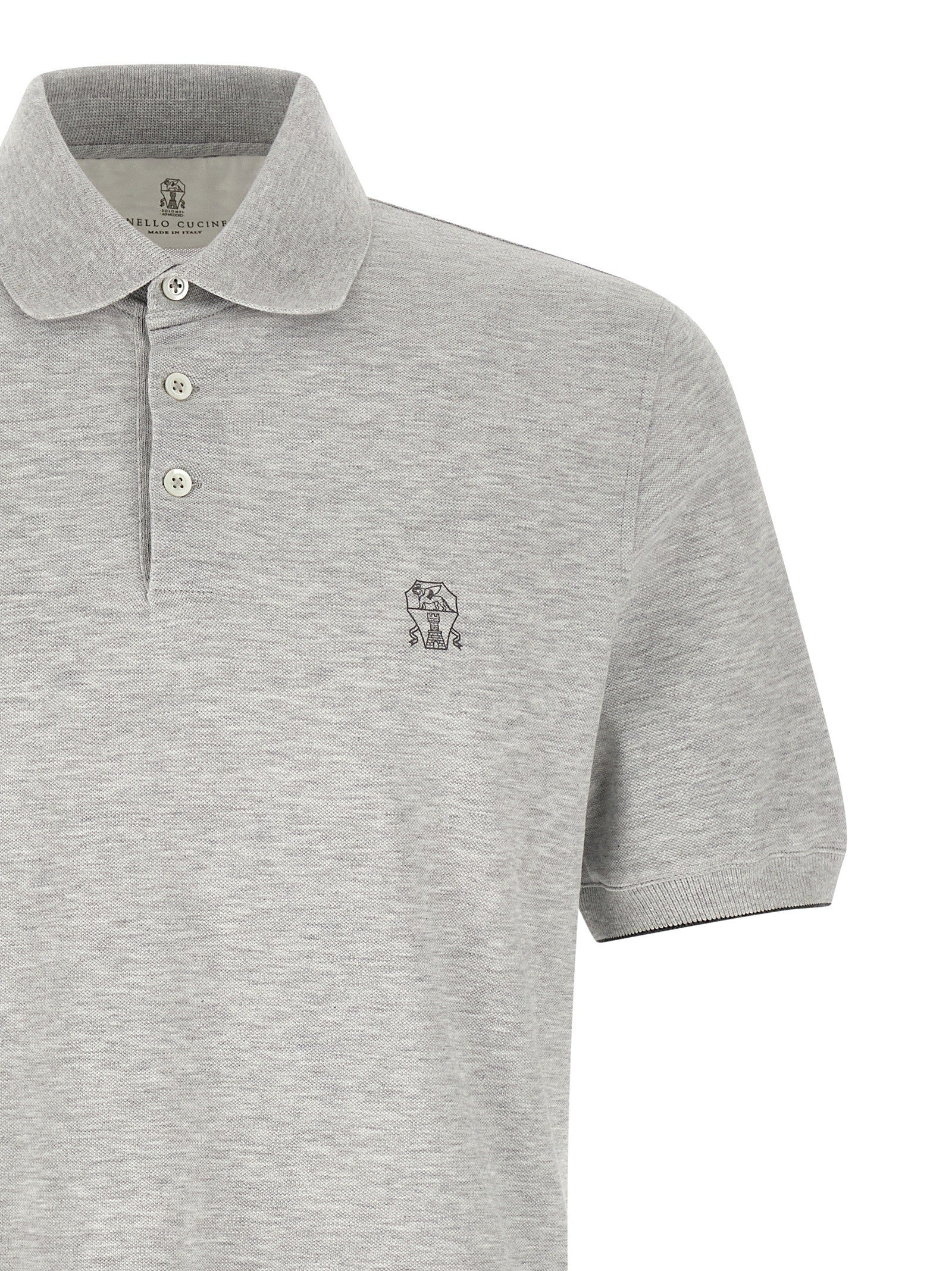 Brunello Cucinelli - Logo piqué polo shirt