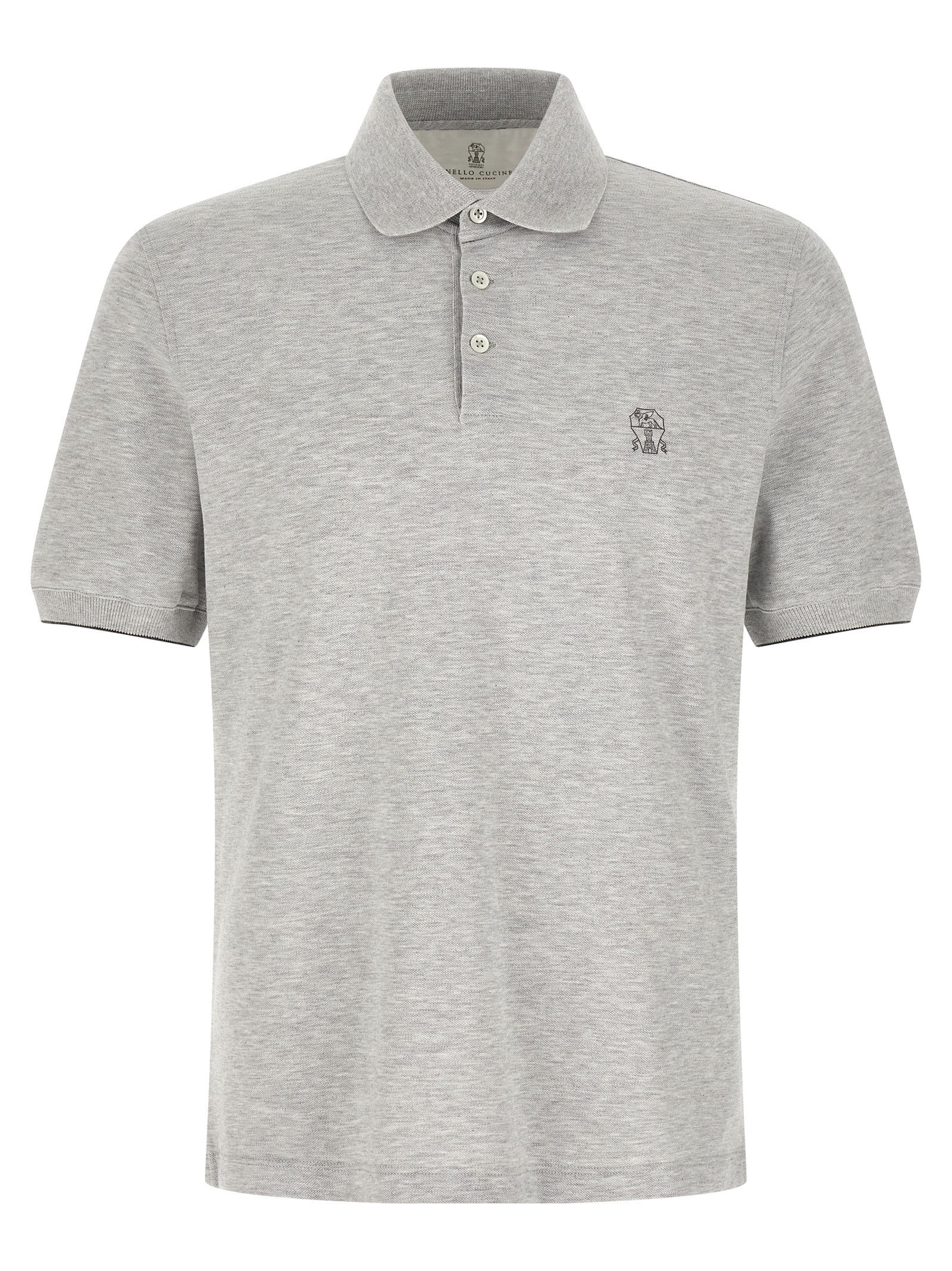 Brunello Cucinelli - Logo piqué polo shirt