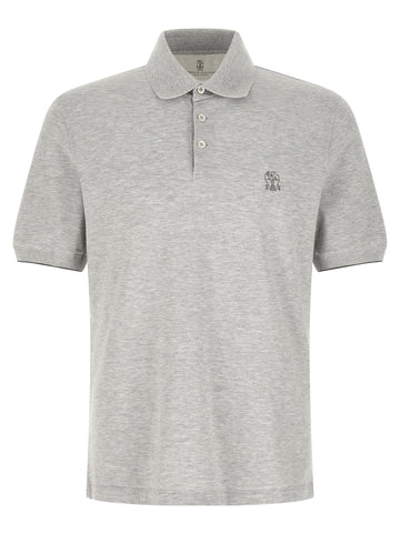 Brunello Cucinelli - Logo piqué polo shirt