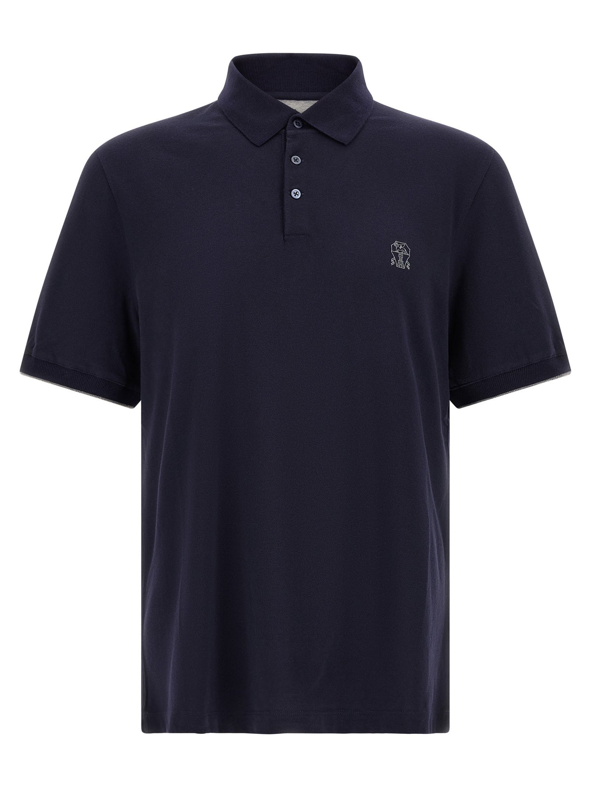 Brunello Cucinelli - Logo piqué polo shirt